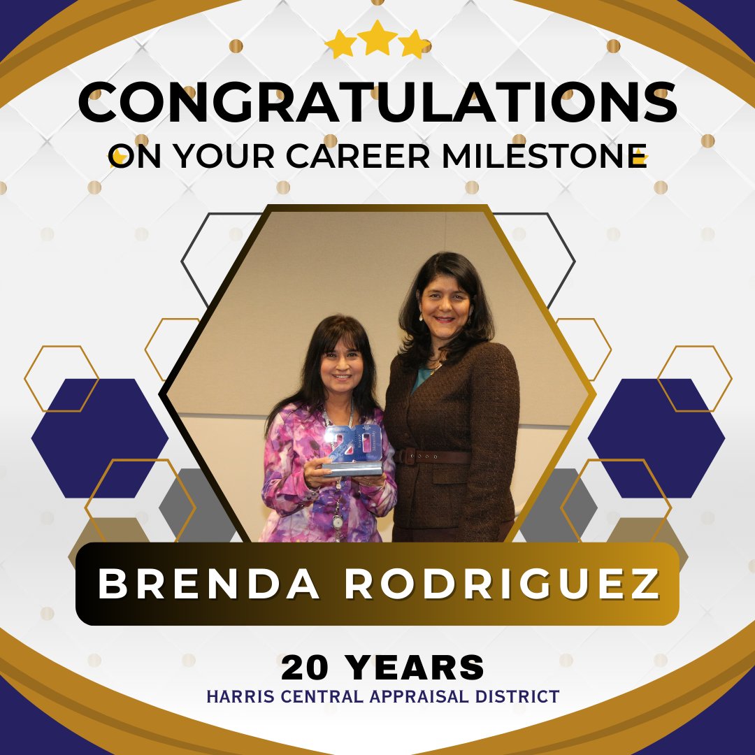 HCAD_Info's tweet photo. HCAD is celebrating Charlotte McReynolds, Brenda Rodriguez and Andrew Obenhaus this #MilestoneMonday! Congratulations on your service anniversary and thank you for your legacy of dedication.
#WorkAnniversary #EmployeeRecognition #HCAD #EmployeeAppreciation https://t.co/Lbz3xXI2q1
