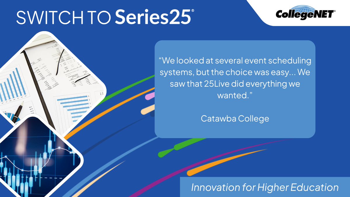 CollegeNET's tweet image. Want to see if 25Live is right for your institution? Learn how easy switching can be — Contact sales@collegenet.com #CollegeNET #Series25 #SchedulingSoftware #HigherEducation