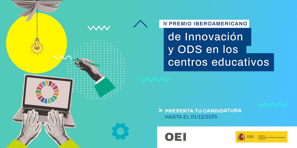 ¡La innovación educativa es clave para construir un futuro sostenible! 🌱💡

Si en tu centro educativo están desarrollando proyectos que transforman el aprendizaje y contribuyen a los ODS, ¡Participa! 🚀✨ oei.int/oficinas/secre…
