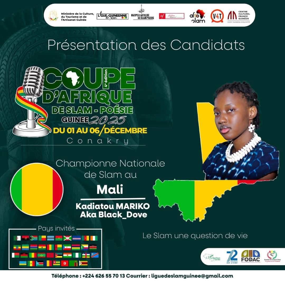 Passage sur Samedi Loisirs (ORTM) pour parler de la participation du Slam malien à la Coupe d’Afrique de Slam Poésie, du 1 au 6 déc. 2025 en Guinée.

On a aussi glissé un mot sur Black_Dove… et un « bébé » qui arrive en janvier 🤭✨

On est en Slam la Team!

#SamediLoisirs #ORTM