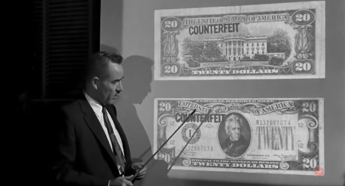 StaterJm's tweet image. &quot;An almost perfect reproduction of a $20 bill, gentlemen - the one major flaw being the word COUNTERFEIT printed in giant letters on the front.&quot;