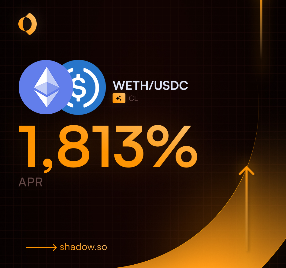1,812%+ APR on $WETH / $USDC! 🔶

Wide (±15%) ≈ 243% APR
Narrow (±7.5%) ≈ 486% APR
Aggressive (±2%) ≈ 1,822% APR

$17,783+ in rewards with $9,298,759+ 7-day volume.

🔗👇