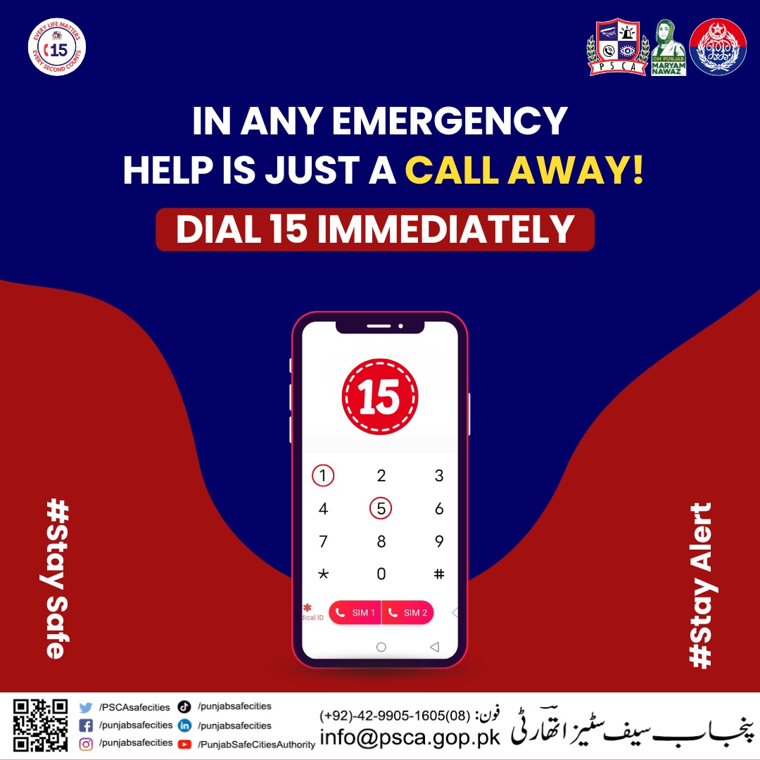 PSCAsafecities's tweet photo. In any emergency, help is just a call away — dial 15 for immediate assistance!
#EmergencyHelp #Call15 #StaySafe #EmergencyResponse https://t.co/lsDDF3FN3W