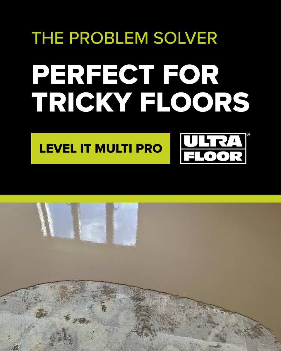 Ultra_Floor's tweet image. 🛠️ Got a tricky subfloor? No problem.

Level IT Multi Pro is your go-to problem solver for tough levelling jobs. From flooring grade plywood to old adhesive residues, this versatile floor leveller takes it all in stride.

👉 Find out more: hubs.ly/Q03TL7NQ0 

#FloorLeveller