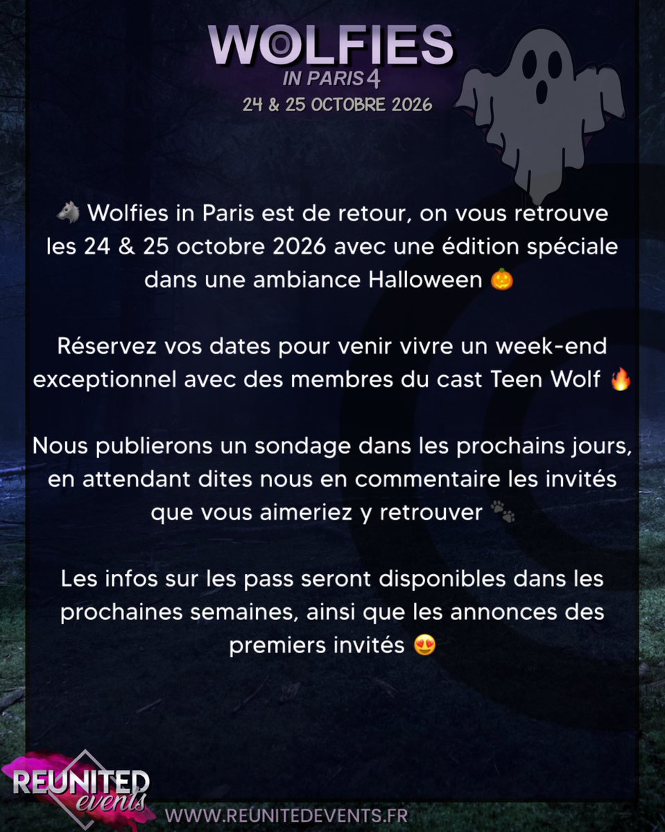 FrConventions's tweet image. La #WIP4 aura lieu les 24 et 25 octobre 2026 chez @Reunited_Events