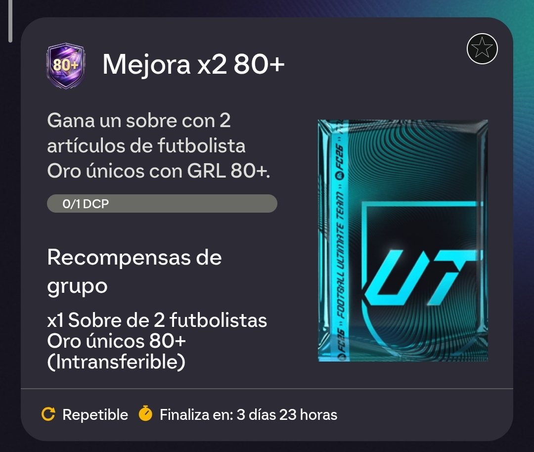 UPC_Academy's tweet image. 🕯️ ¡CONTENIDO 24 DE NOVIEMBRE DE 2025! 🎃

GENERAL:
📰 Previsualización Sobre Oro

SBC:
🧩 Provstgaard (2x83, 82)
🧩 2x80+

OBJETIVOS:
🎯 Ultimate Gauntlet 5
🎯 Gauntlet Bonus 5
🎯 Mystery Nation

EVOLUTION:
🧬 4 Evos

#EAFC26 #EAFC #FIFA26 #FC26

👉🏻 @Adrian28CA