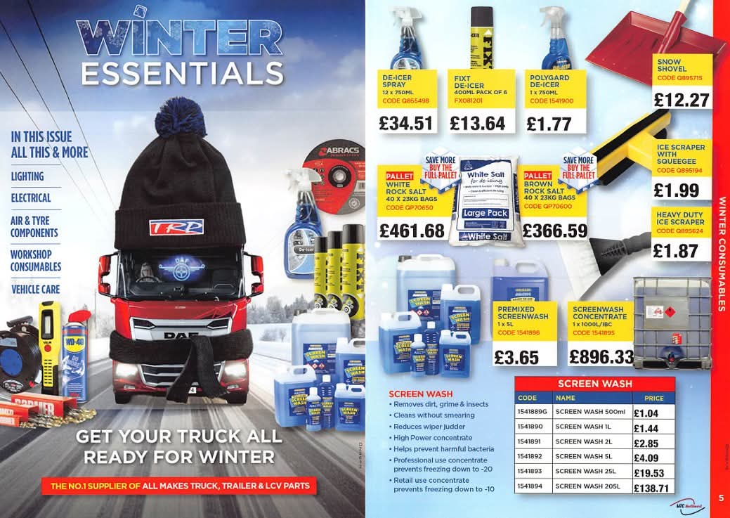 ❄️ Our Winter Essentials catalogue has officially landed! ❄️

Grab yourself a copy and make sure you're ready for winter - simply call in or give us a shout and we will send one out.

☎️ 0151 545 47
✉️ parts@mtcnorthwest.co.uk
📍MTC Northwest, Gores Road, Knowsley, L33 7XS