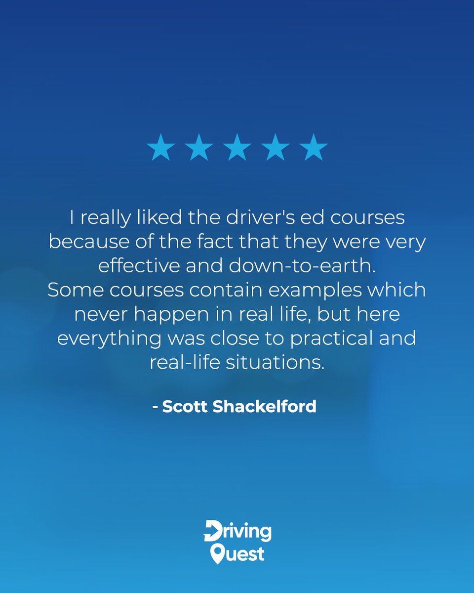 DrivingQuest_'s tweet image. When learning feels practical and relatable, confidence comes naturally, and that’s what makes Driving Quest different.

Study online, at your own pace
💻 drivingquest.com

#DrivingQuest #TexasDriversEd #OnlineLearning #YourLicenseToFreedom #DriveSmart