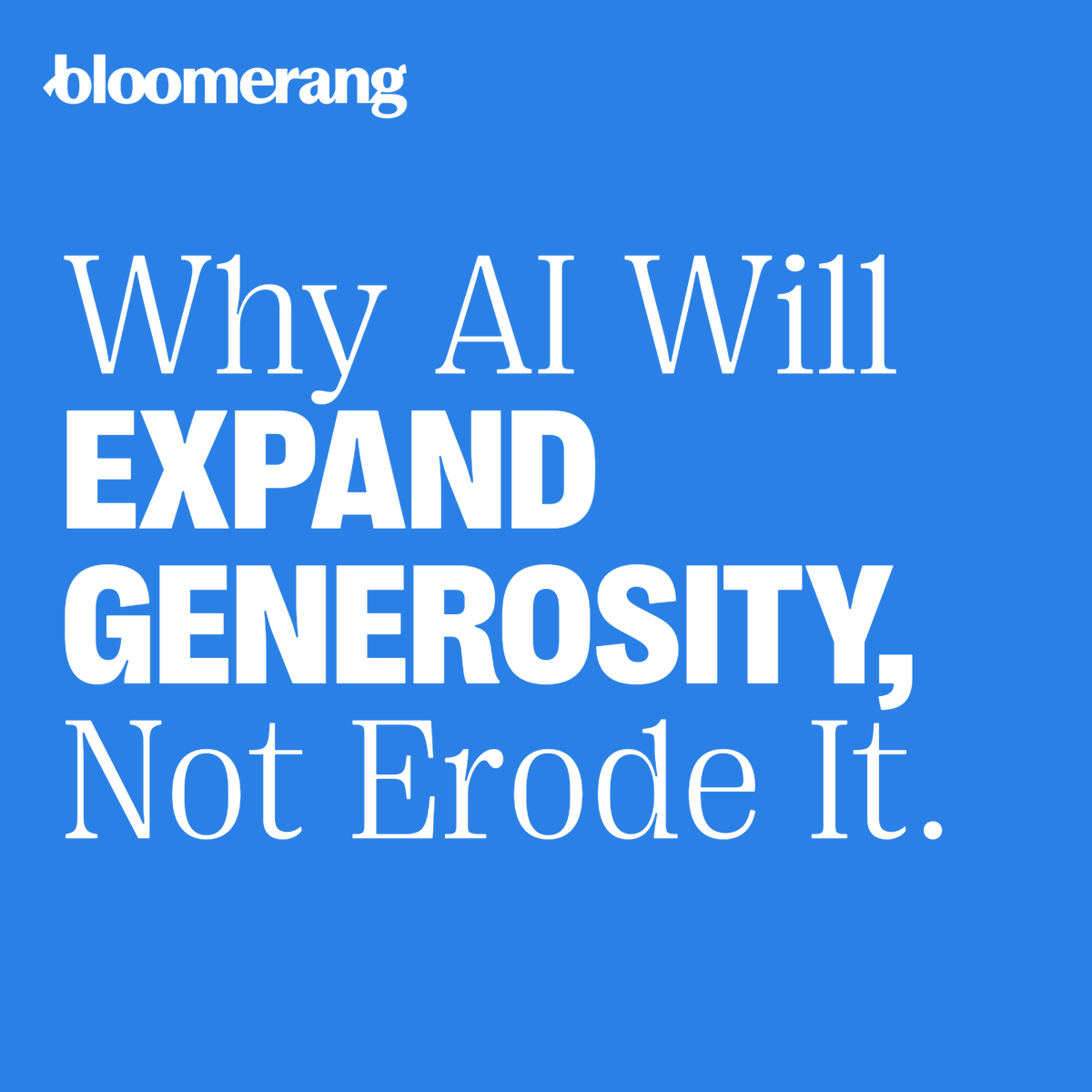 bloomerangTech's tweet image. Is your #fundraising team feeling stretched thin while expectations keep rising? AI can empower fundraisers by increasing capacity, providing clearer insights, and building confidence to make decisions. See how AI can amplify your impact. bit.ly/4rh1d6L #AIForPurpose