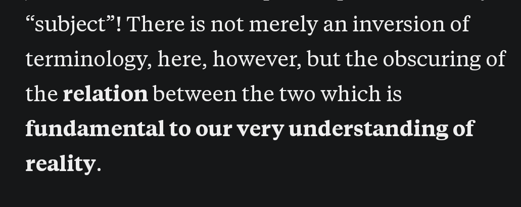 arlynculwick's tweet image. &quot;The word “objective” was, in its original Latin formulation of obiectum, introduced to signify precisely the opposite of what it is used to signify today.&quot; #failedmodernity