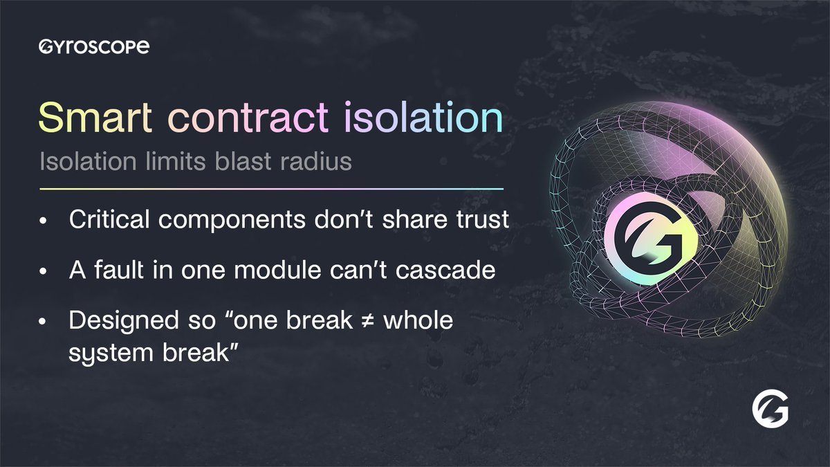 Gyroscope has weathered each wave of crypto crises. It’s designed from the ground up for risk isolation.

Whether it’s Dynamic Pools or the GYD stablecoin, Gyroscope brings a risk-conscious design to market.