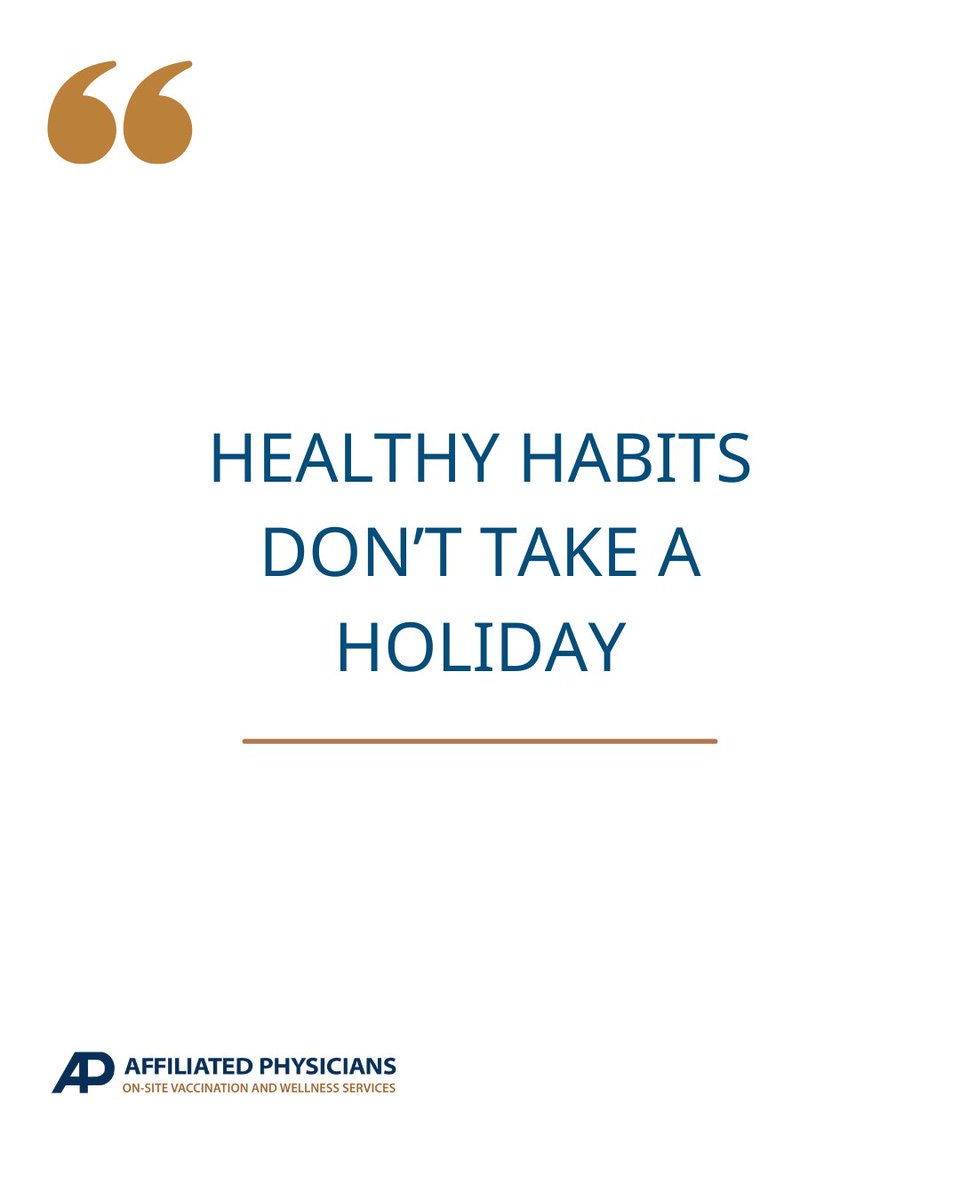 The holidays are a time to unwind, but it’s easy to let healthy habits slip.

Encourage your team to:
✅ Stay hydrated
✅ Get enough sleep
✅ Move a little every day
✅ Wash hands often, especially when traveling

Healthy habits don’t pause for the season. They power it.