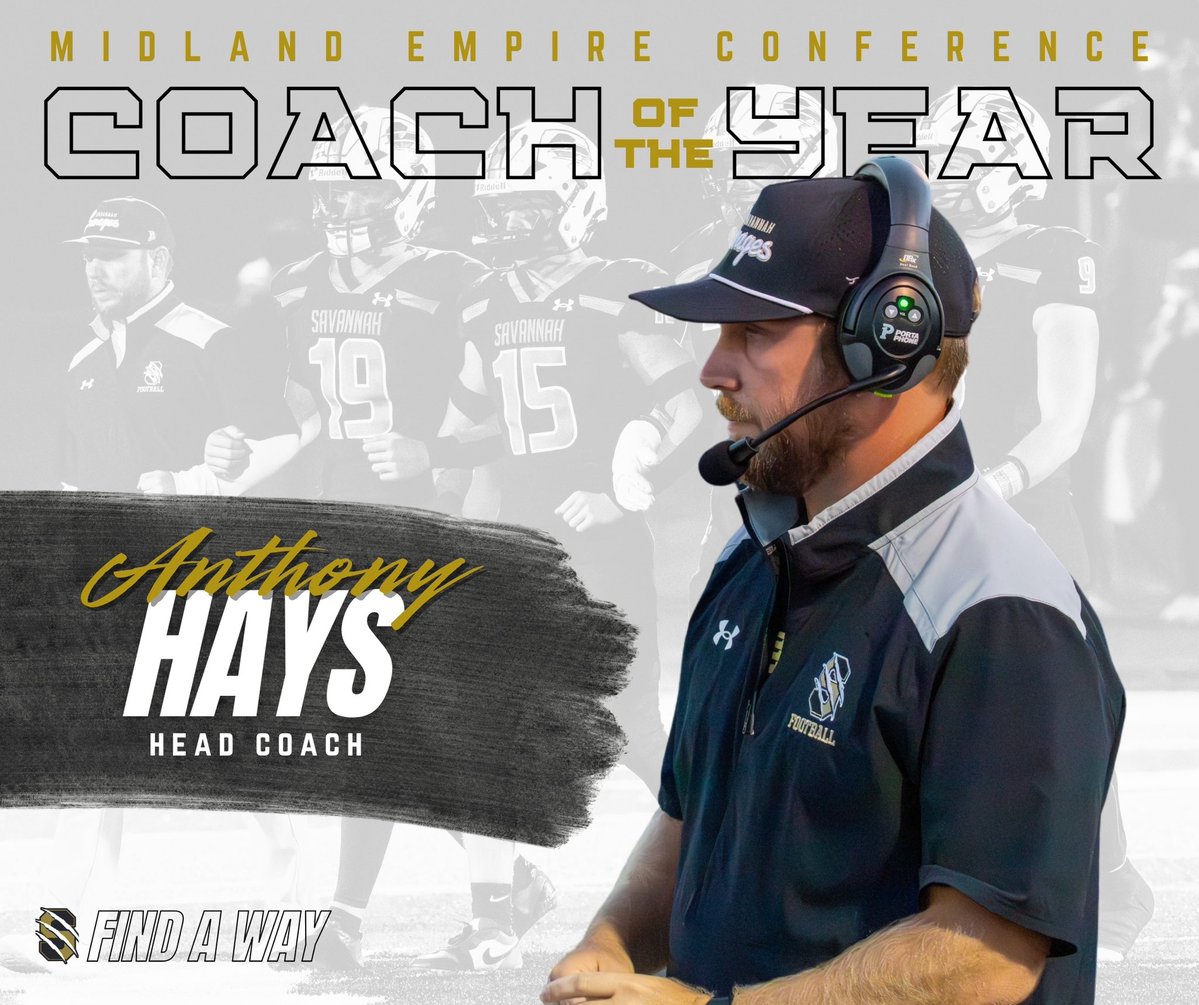 Congratulations to Coach Hays for being named the Midland Empire Conference 2025 Coach of the Year!