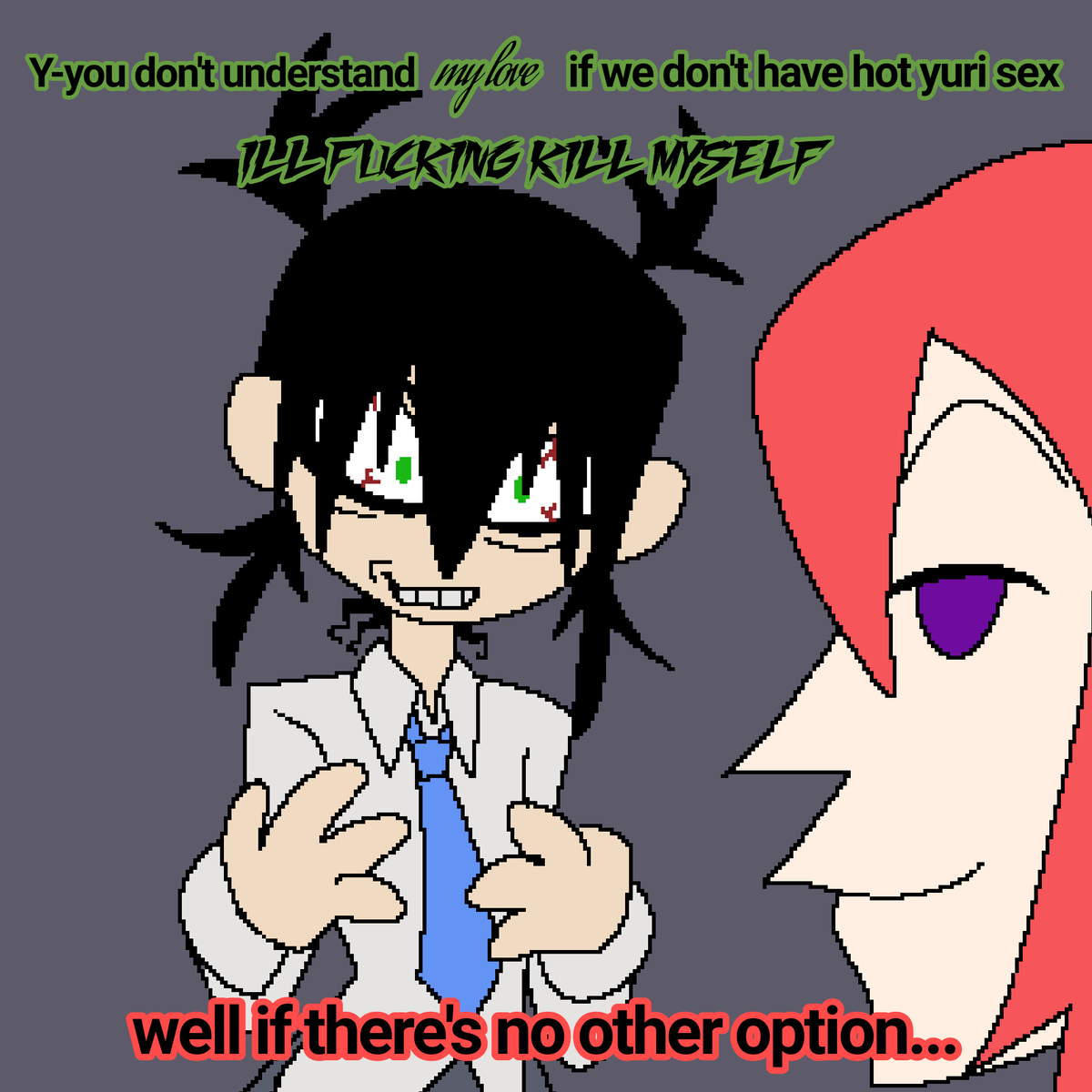 "Fem Kylar x PC-chan....... 💖" -> yuri time dolcomix.straw.page