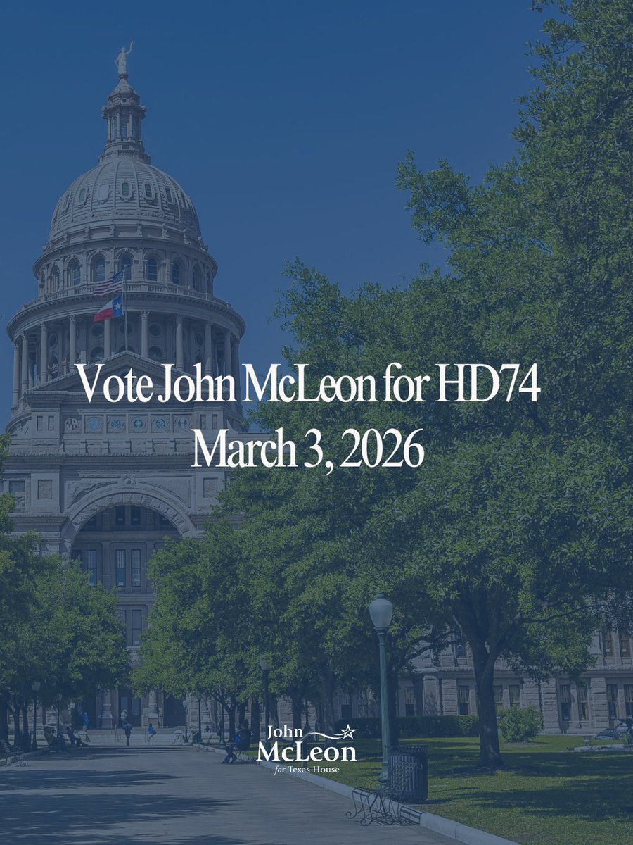 johnmcleonhd74's tweet photo. I am proud to launch my campaign to be your next Representative for #HD74. I will be your voice in Austin that protects your paycheck, empowers law enforcement, and makes sure every child has the tools they need to succeed.
#txlege https://t.co/UHFeJuuj75