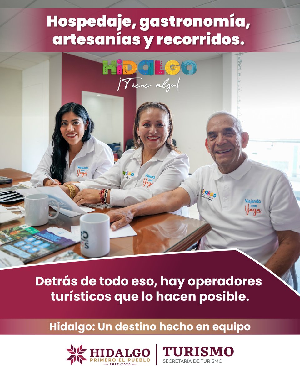 SECTURHidalgo's tweet image. 🏨🍲🛍️🚶‍♂️ Hospedaje, gastronomía, artesanías y recorridos…
Detrás de cada experiencia turística en Hidalgo, hay operadores que hacen posible que vivas momentos únicos. Gracias a ellos, nuestro estado se disfruta al máximo.
#HidalgoTieneAlgo #TurismoHidalgo #OperadoresTurísticos