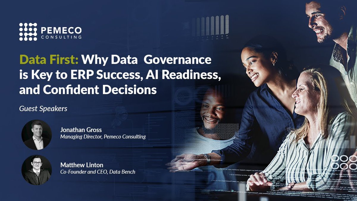 data_bench's tweet image. Last week’s webinar with Pemeco Consulting sparked an important conversation about what companies need to succeed with data, governance, and AI.

If you didn’t catch it live, the full recording is now ready to watch.

This is a great opportunity to learn directly from leaders…
