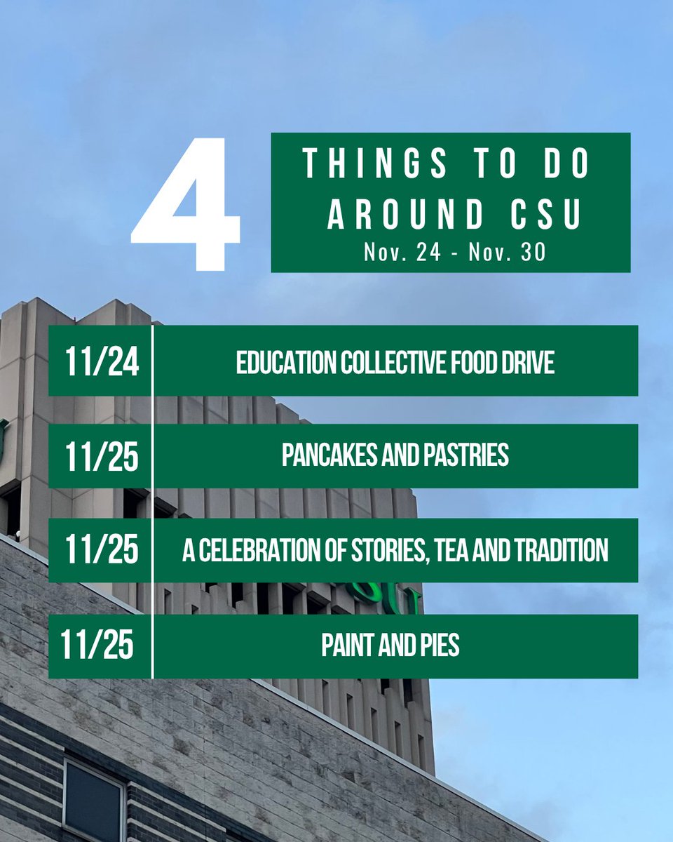 ClevelandStater's tweet image. Leading up to Thanksgiving break, week 14 has celebrations of Central Asian culture and relaxing painting in the Student Center. For more information: clevelandstater.com/news/community…