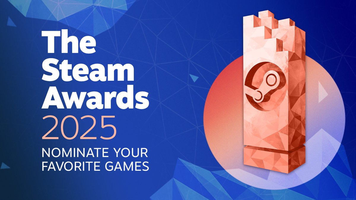 Steam's tweet image. The Steam Awards 2025 is open for nominations! Now through December 1, make your voice heard and nominate your favorites from this year.

Finish your tasks and get your Steam Awards Nomination Committee Badge.

store.steampowered.com/steamawards/no…