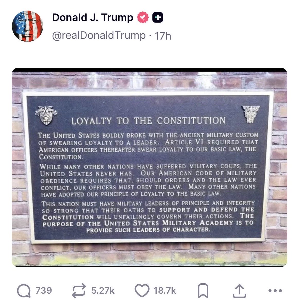 No one has ever been better at undermining his own narrative.

President Trump agrees that service members must refuse unlawful orders.