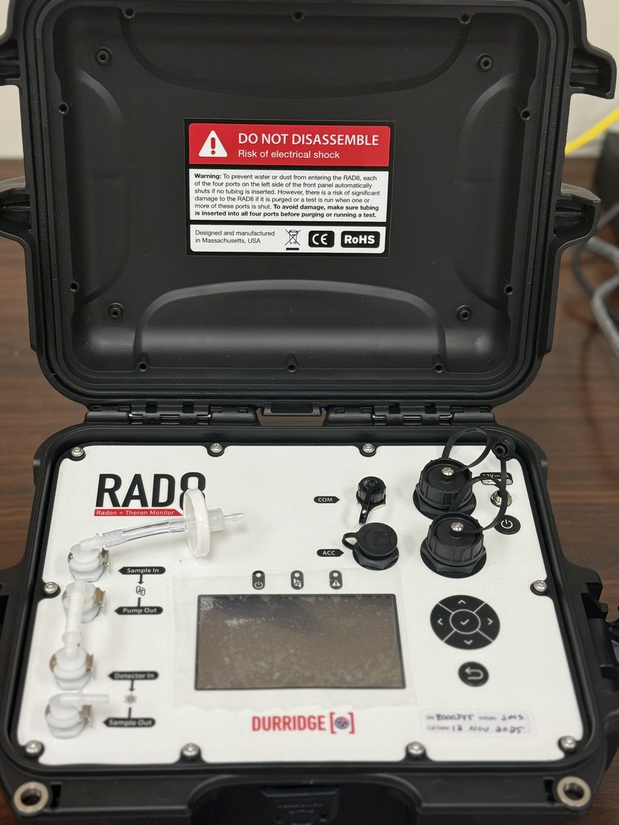 Our new toys arrived on time for thanksgiving gift 🎁. Durridge Radon Capture and Analytics, RAD8.