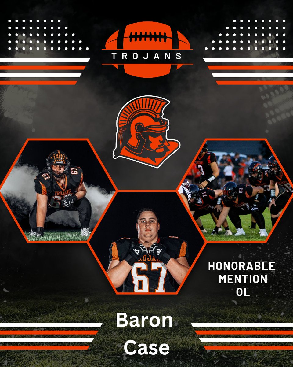 EBFootball's tweet image. Congratulations to Baron Case on Lincolnland (Large) All-Conference recognition.
