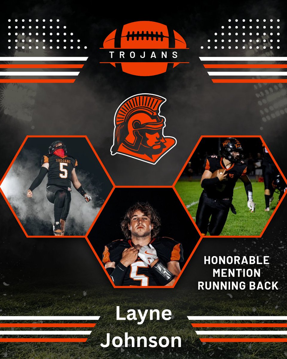 EBFootball's tweet image. Congratulations to Layne Johnson on Lincolnland (Large) All-Conference recognition.