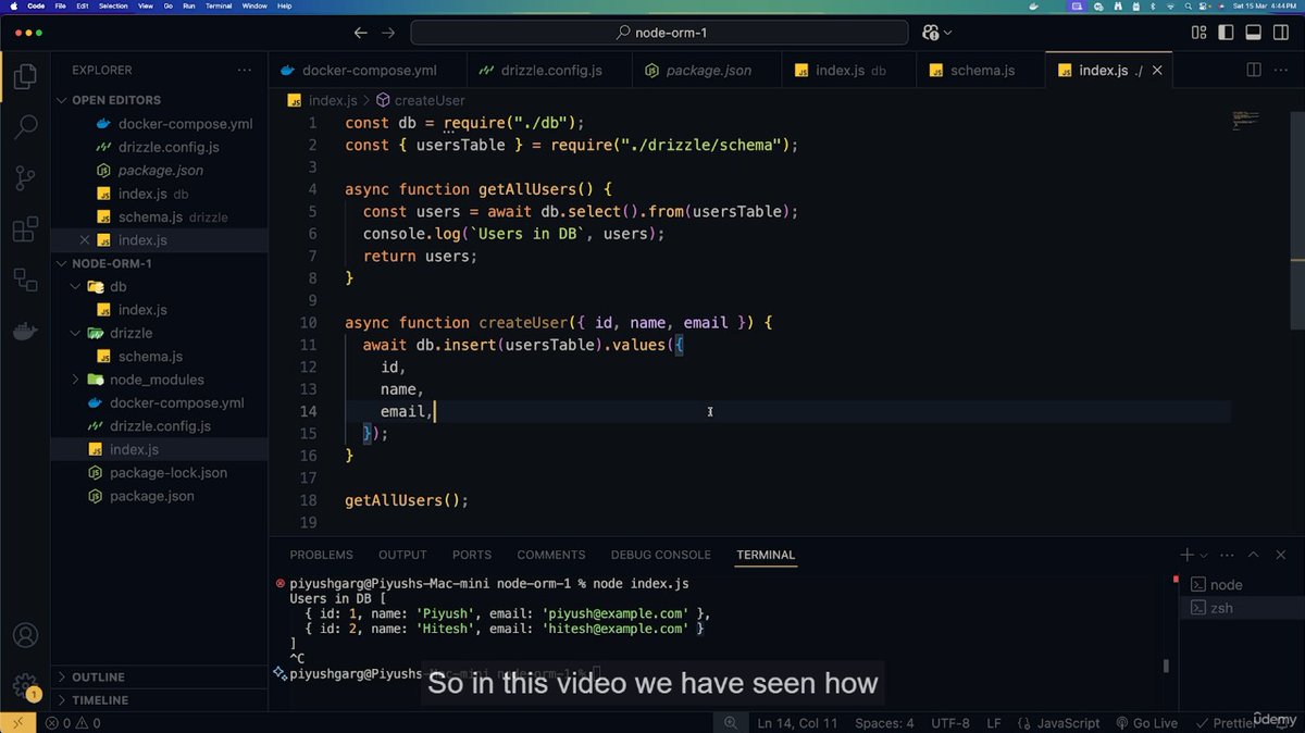 s_dhanush11's tweet image. #Day5 of learning Backend Database
1️⃣ I couldn&apos;t resolve the previous error.
2️⃣ I had understood how Drizzle-Kit and Drizzle-ORM work with Postgres and Docker.
3️⃣ Implemented those concepts in Express Book Store
#BackendDevelopment #Postgres #Mongodb #Docker #Database #DrizzleKit