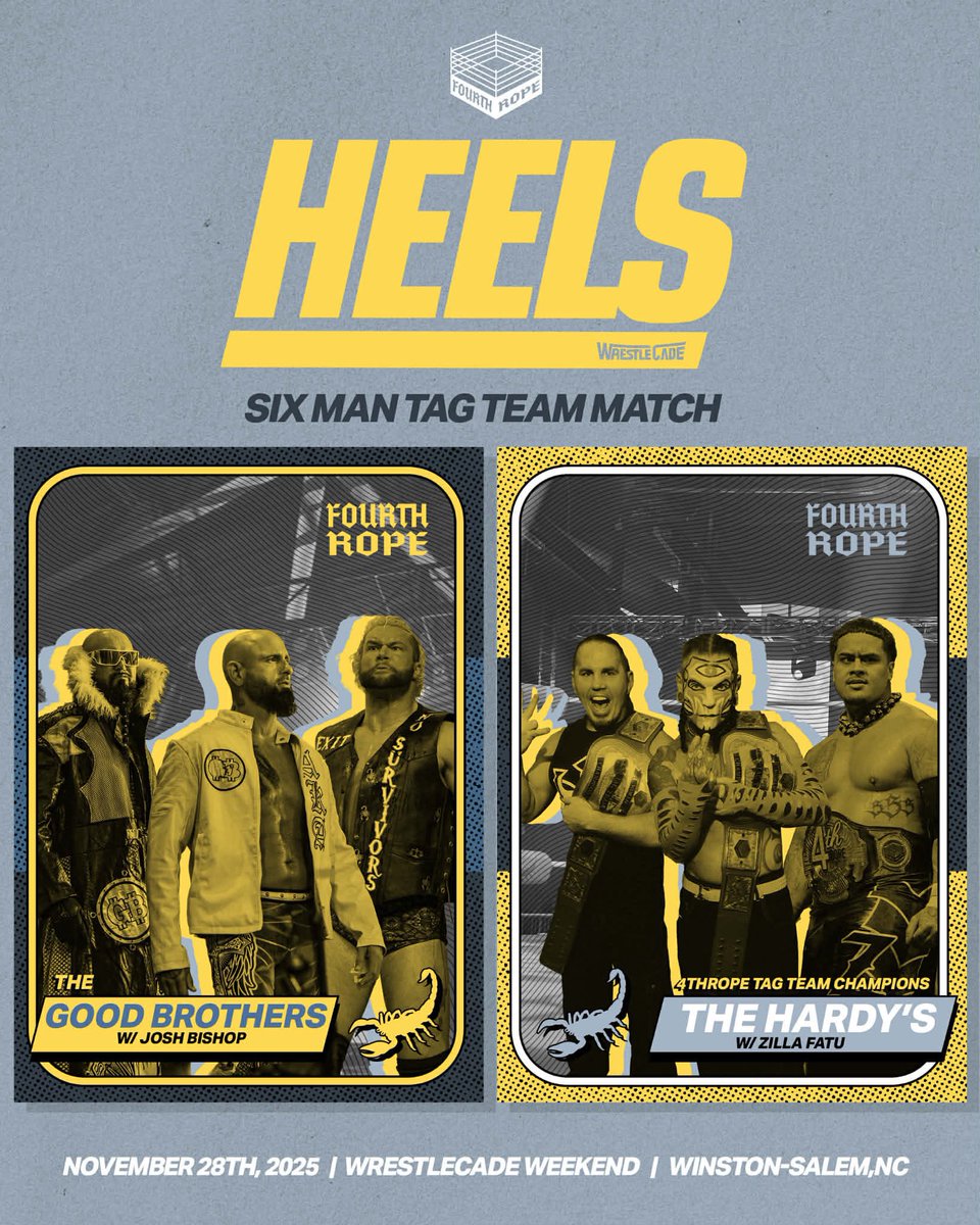 The_BigLG's tweet image. 11/28-11/30 @wrestlecade @4thrope 6 man  vs @zillafatu @jeffhardybrand @matthardybrand Friday Night!  @what_the_figs_ signing Saturday 10-2:30 PM, Saturday night @machinegunka &amp;amp; I vs @bandidowrestler &amp;amp; @brodyxking Sunday....LOOK for us! #GoodBrothers