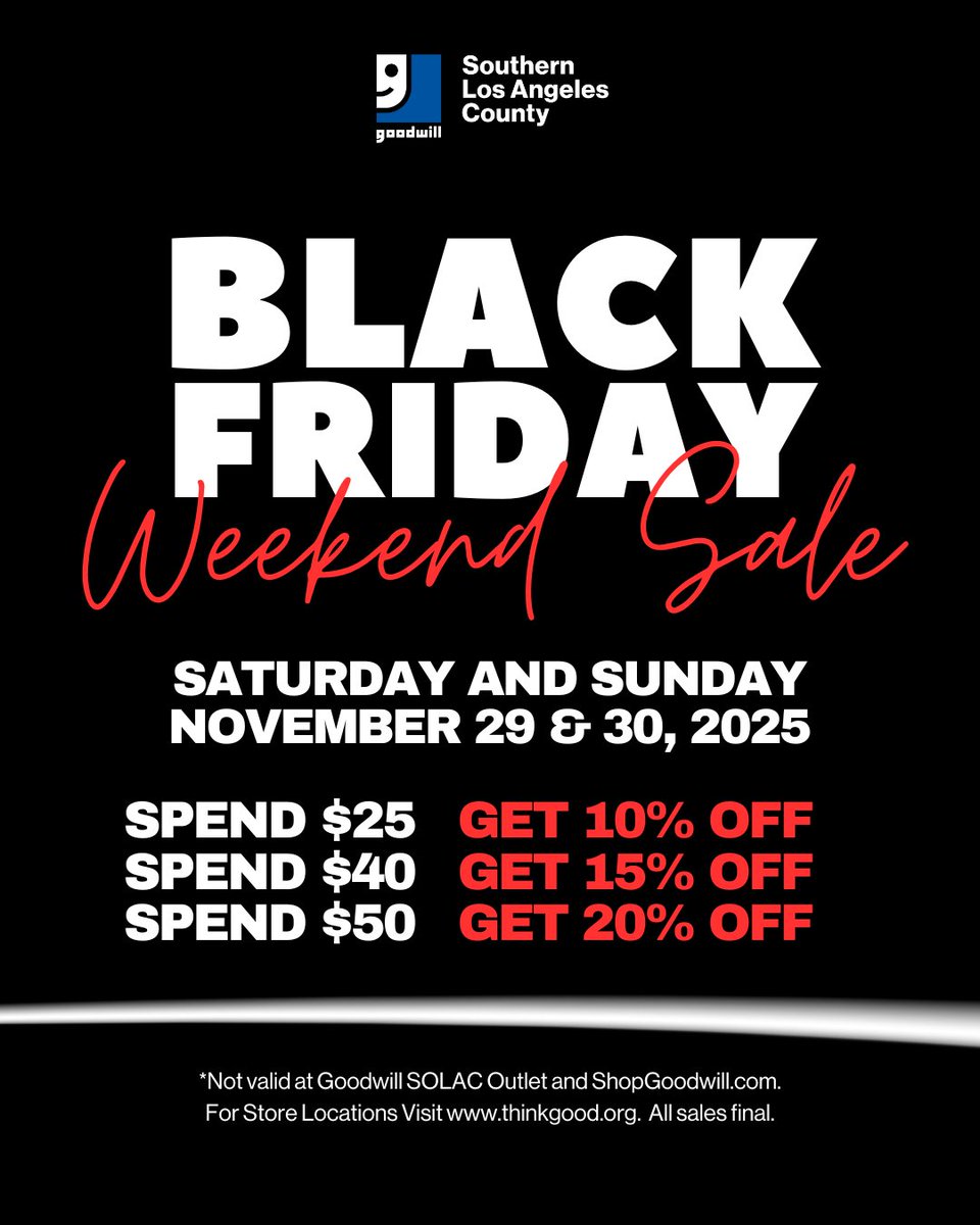ThinkGoodwill's tweet image. This Friday, doors open early at 8 AM! Shop our $3 Clothing Sale—all clothing is just $3 each! 🛍️

Every purchase helps support our free career centers and low-cost job training programs, empowering individuals in your community. 🙌

thinkgood.org