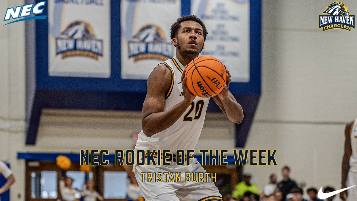 Congrats to Tristan Burth on winning NEC Rookie of the Week!

#WeGo | #BlueAndGold