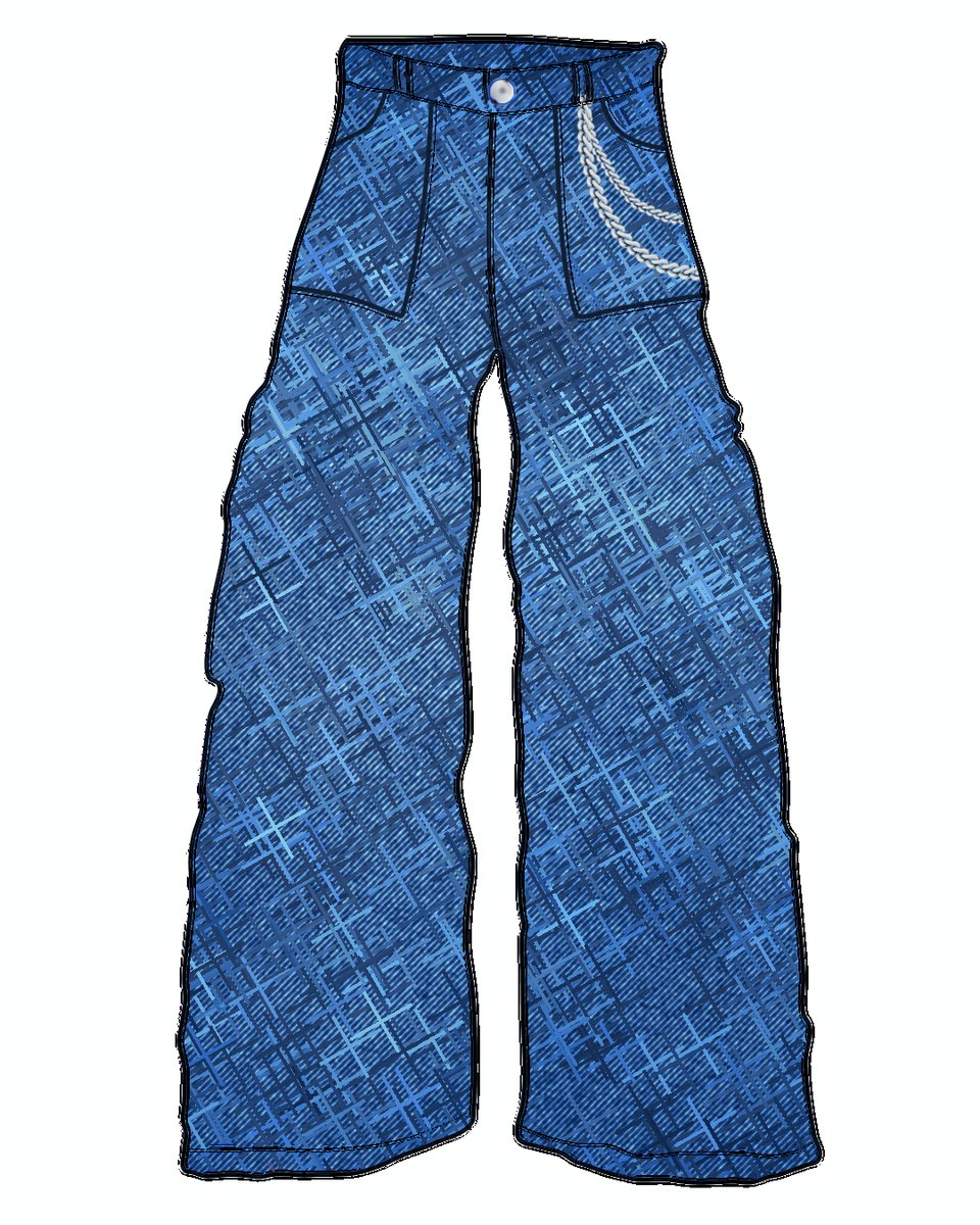azxnxn's tweet image. Crosshatch Denim Pants 

Designed by me