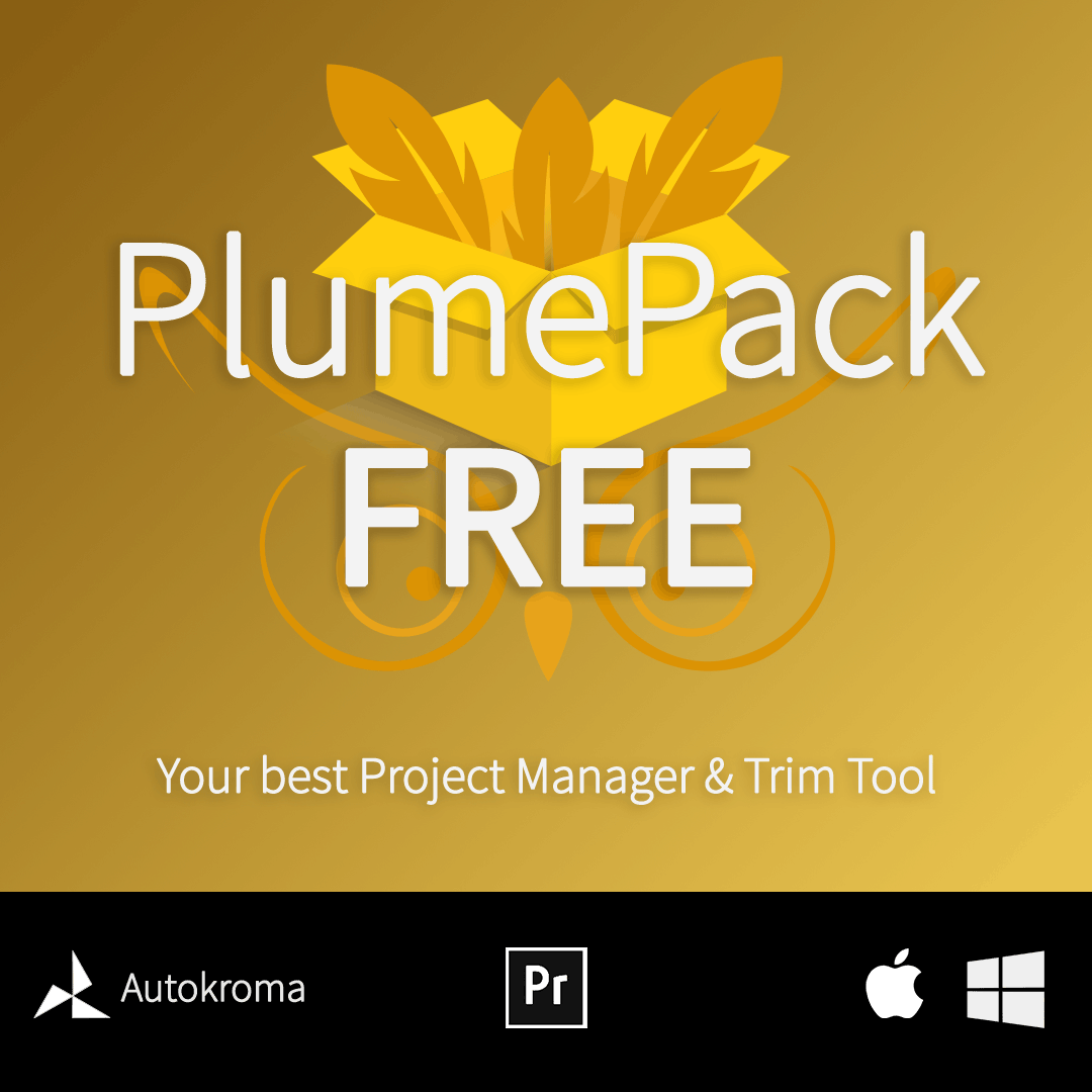 autokroma's tweet image. New V3 for PlumePack Project Manager for @Adobe Premiere Pro : Transcode, Queue, Presets and Trim in FREE version ! 25% OFF PlumePack and upgrades this week
Download and update from our website, more info about V3 here autokroma.com/blog/PlumePack…