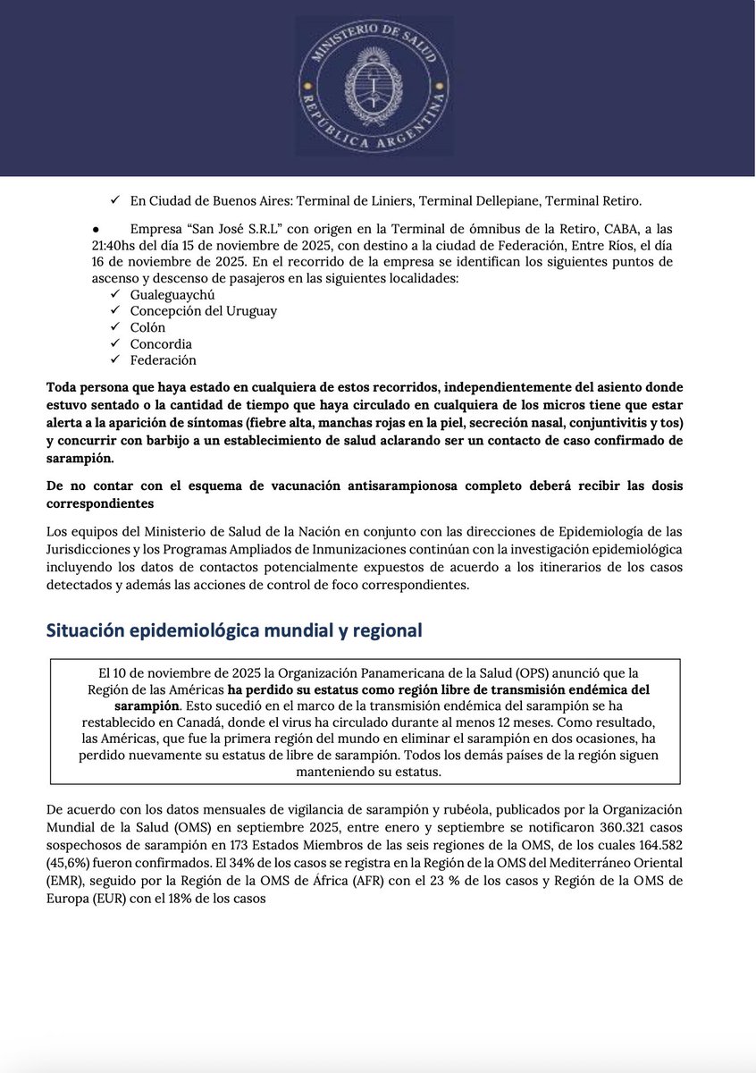Nueva alerta nacional por sarampión: cuatro casos confirmados en una familia uruguaya que ingresó desde Bolivia, TODOS SIN ANTECEDENTE DE VACUNACIÓN 👇
