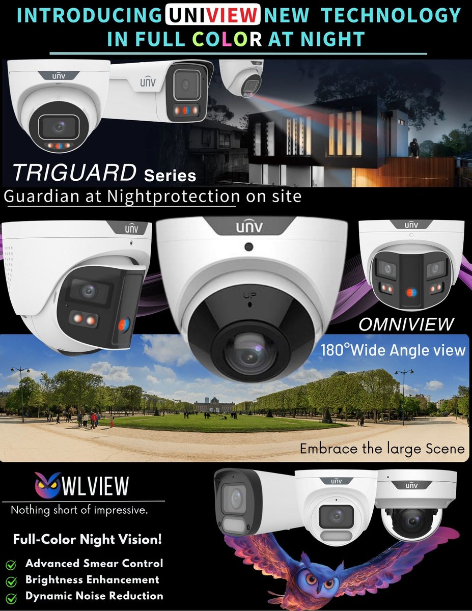 cctv_power's tweet image. Keep your property safe with a breakthrough in night -time surveillance from UNV. deliver incredible clarity in the darkest conditions.
#securitysolutions #videosurveillance #securitysystem #Cctvinstallation #CCTV #securitycamera