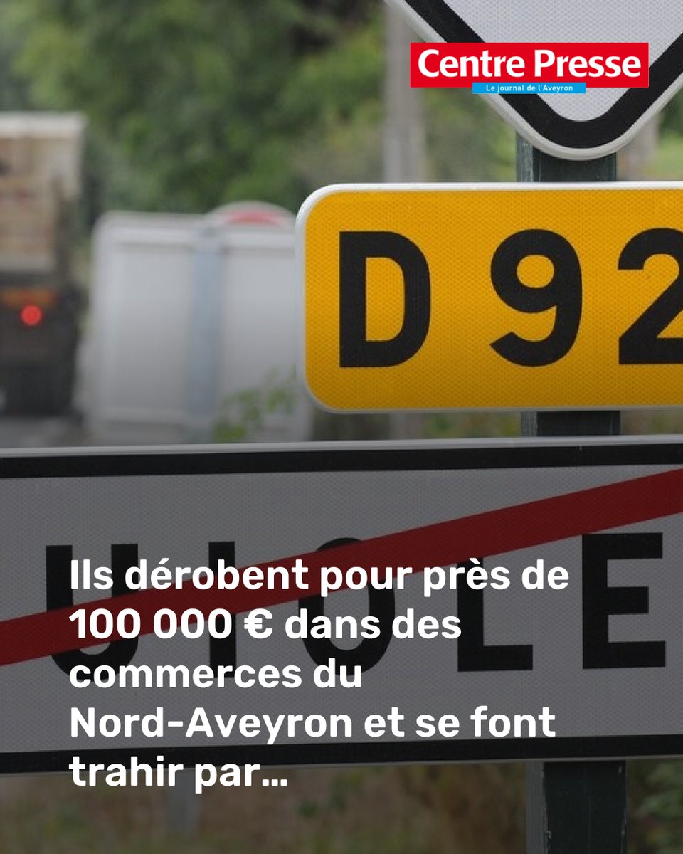 Ils dérobent pour près de 100 000 € dans des commerces du Nord-Aveyron et se font trahir par... leurs bracelets anti-rapprochement
➡️ l.centrepresseaveyron.fr/4fp
