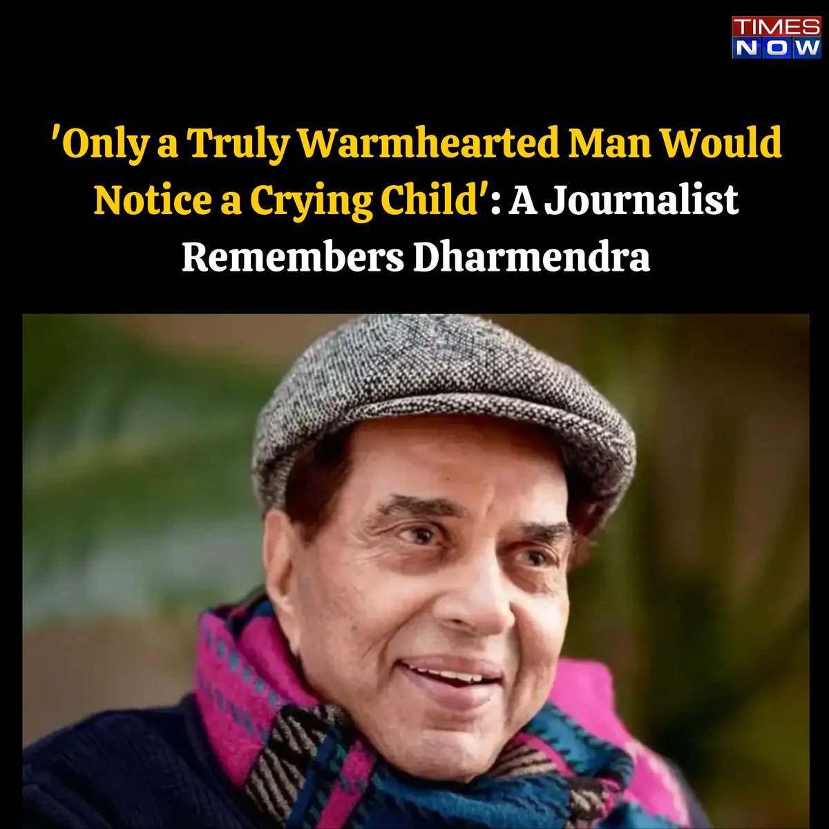 TimesNow's tweet image. 'Only a Truly Warmhearted Man Would Notice a Crying Child': A Journalist Remembers Dharmendra

(Story by: @srinjoyc1)

Read More: timesnownews.com/entertainment-…

#TNCards