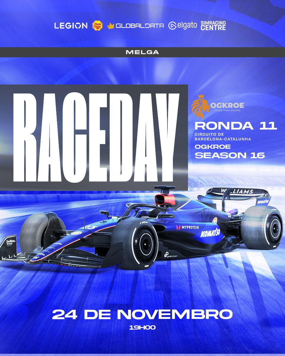 Daqui a pouco, entramos novamente em pista para a penúltima ronda da OGKROE com o Melga a querer continuar com a onda de bons resultados no Circuito de Barcelona-Catalunha! 🏎🔥

Podes assistir a toda a ação em Montmeló a partir das 19 horas aqui ➡twitch.tv/melguinha