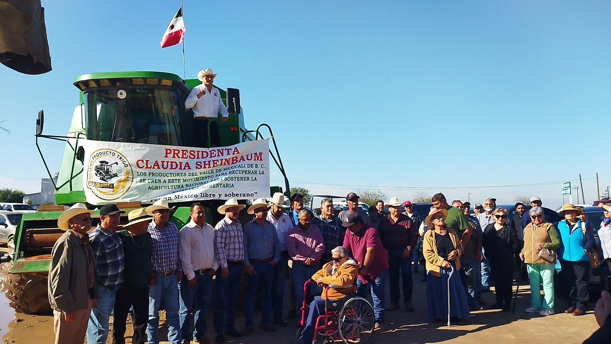 flormbd's tweet image. Bloqueo de carretera indefinido anuncian productores de Baja California en tramo SLRC-Mxli. El líder de productores en BC Horacio Gómez dijo que productores de SLRC se unirán a la manifestación y que conoce que en Sonora bloquearán aduanas de Sonoyta y Nogales... 

Desde el lugar