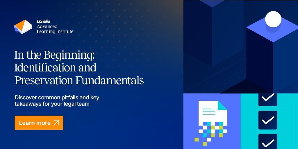 ConsilioGlobal's tweet image. Overlooked data can derail discovery. Chapter 2 of &quot;A Practical Guide to eDiscovery&quot; tackles identification &amp;amp; preservation fundamentals every lawyer needs.

Expand your eDiscovery knowledge with the full guide today: bit.ly/43RA4gW