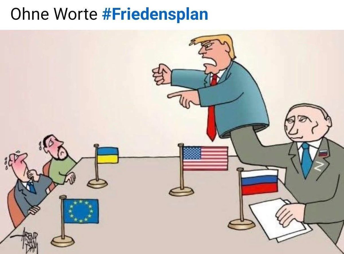 Frank  Beckert

Der Krieg könnte ganz einfach enden, wenn Putin seine Truppen nach Hause holt. 

Die Karikatur macht klar, warum Trump das nicht fordert!