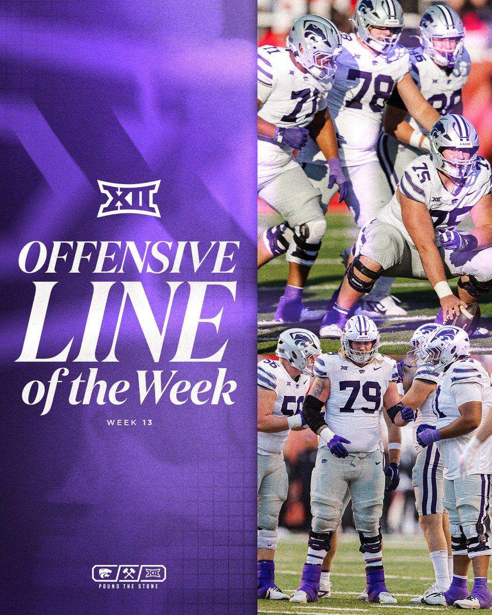 ⚒️ Big 12 Offensive Player of the Week <a href="/Joeboy_3/">Joe Jackson</a> 
⚒️ Big 12 Offensive Line of the Week
 
#Big12FB // #EMAW👌