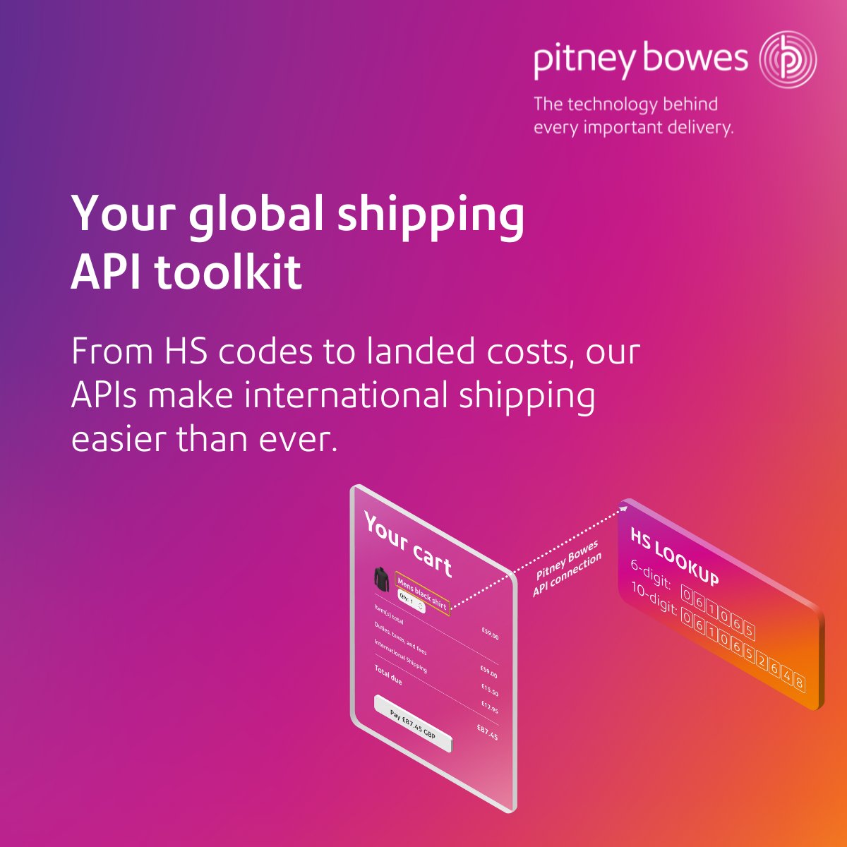 PitneyBowes's tweet image. Ship anywhere with confidence—real-time duties, taxes &amp;amp; compliance checks in one API suite. spr.ly/60187cQop #CrossBorderShipping #Ecommerce #APIs