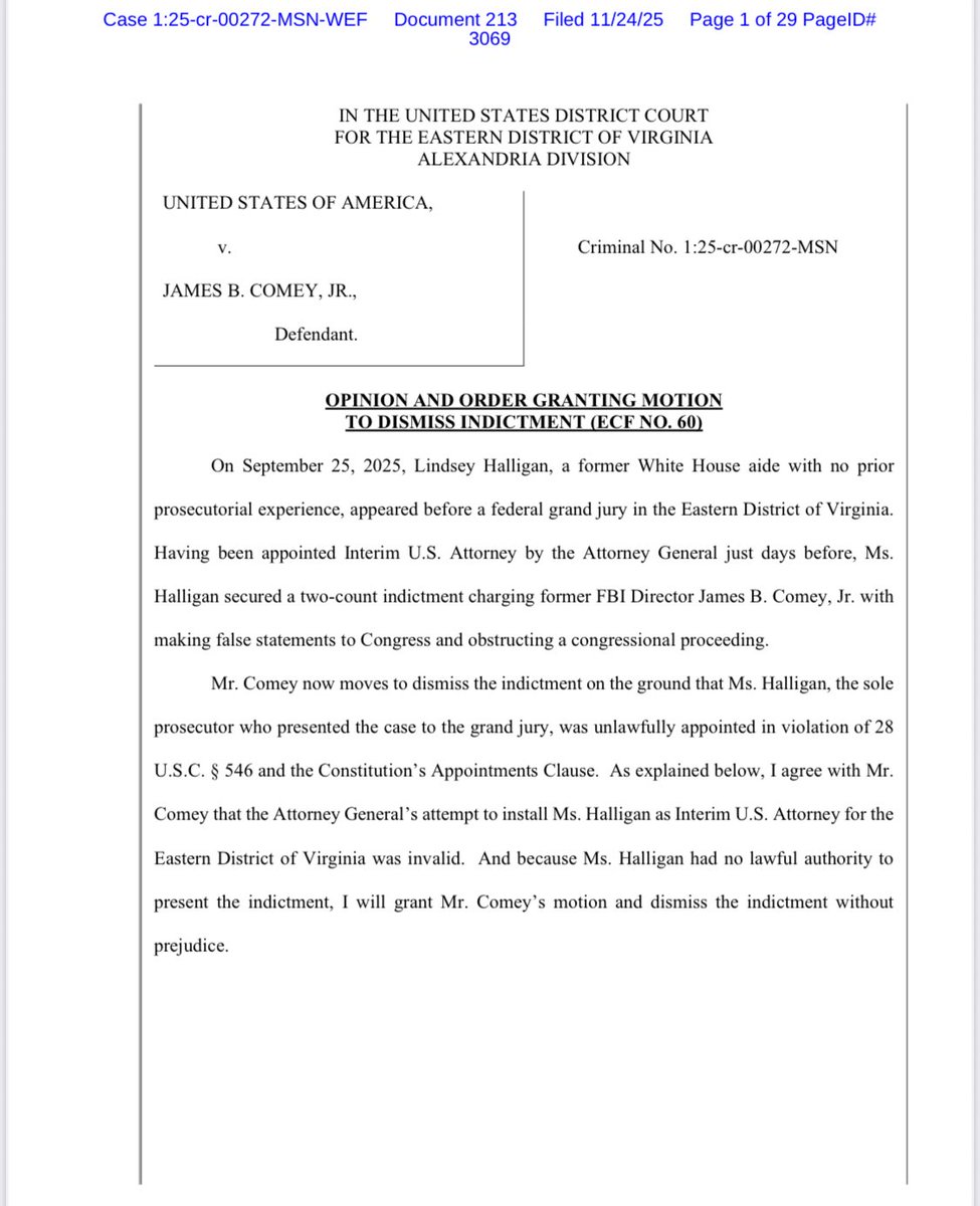mrddmia's tweet image. There is overwhelming evidence former FBI Director James Comey lied to Congress and obstructed a Senate investigation into Crossfire Hurricane—the biggest scandal in American history.

There is overwhelming evidence New York Attorney General Tish James lied on her mortgage…