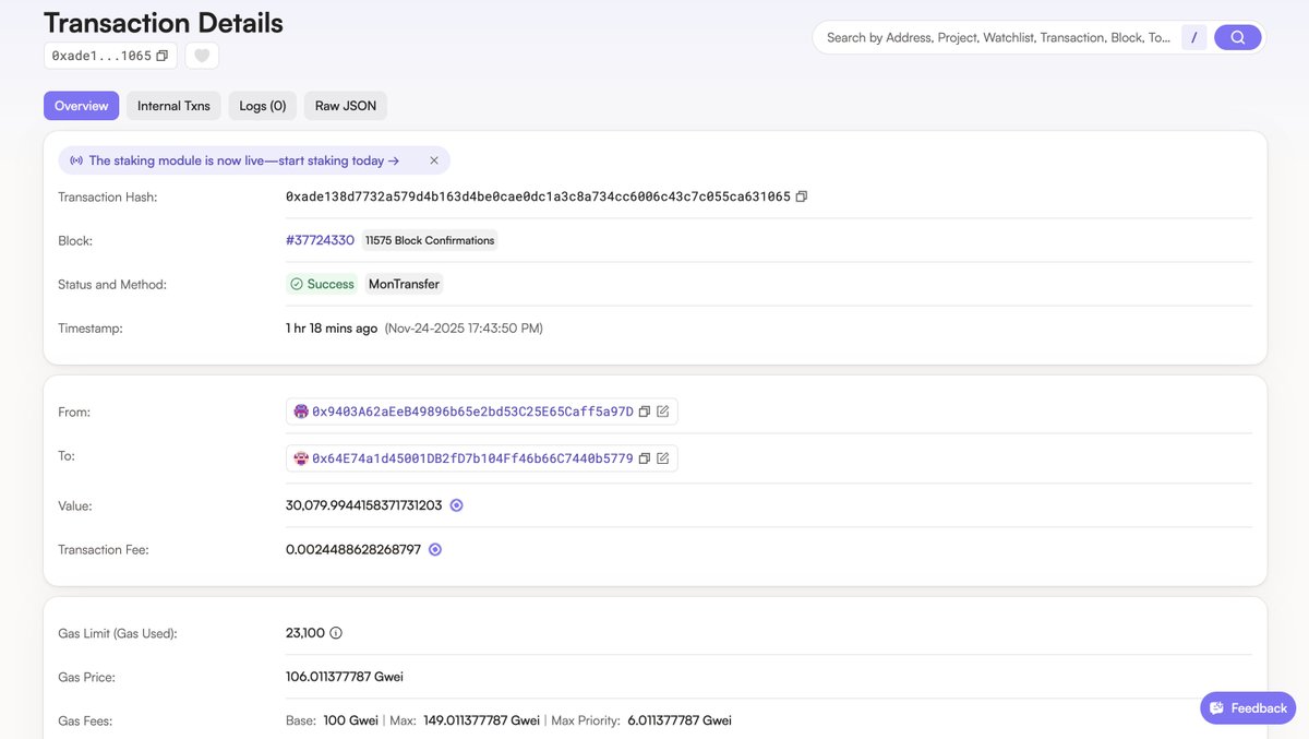 petrockcrypt's tweet photo. @intern @monad @Bybit_Official @Backpack 
 I got wiped from my backpack wallet after I transferred some tokens to Bybit… the token is $MON … I got airdropped 32,000 $MON and I transferred only 2,000 to Bybit. The next thing, someone stole the rest… here’s the transaction  https://t.co/NEbZdOa3GM pls help me to check if it’s a Bybit wallet or Backpack wallet