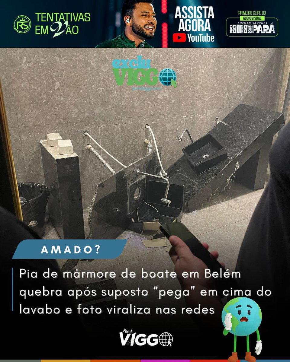 matheusviggo's tweet image. Cena inusitada em Belém! 😳
A pia de mármore de uma boate no Reduto quebrou após um casal subir nela. O lavabo desabou e os pedaços de mármore ficaram espalhados pelo chão.

📷 Pedro Arthur
🌐 Saiba Mais: portalviggo.com

#Belém #Viral