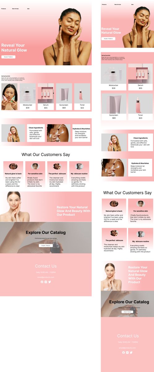 iamjessiecarh's tweet image. Exploring soft aesthetics in UI design.
Here&apos;s my latest landing page layout.

Feedback is welcome!