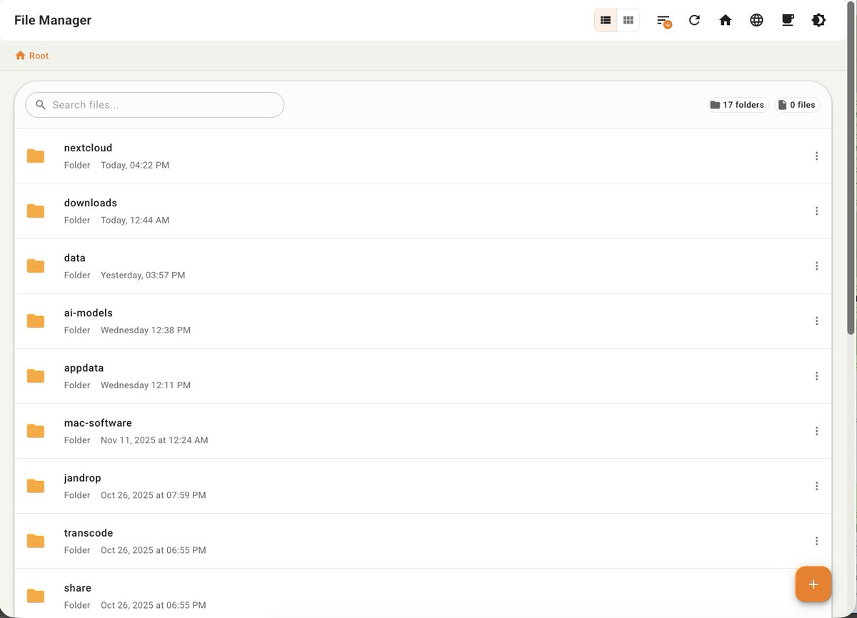 Jandrop's tweet image. I&apos;ve  built a File Manager for Unraid – API + Frontend combo
- Full file &amp;amp; folder management
- Material Design responsive UI
- Copy, move, delete &amp;amp; upload with progress
- Self-hosted &amp;amp; Docker-ready
github.com/jandrop/file_c…
#Unraid  #Docker #HomeLab