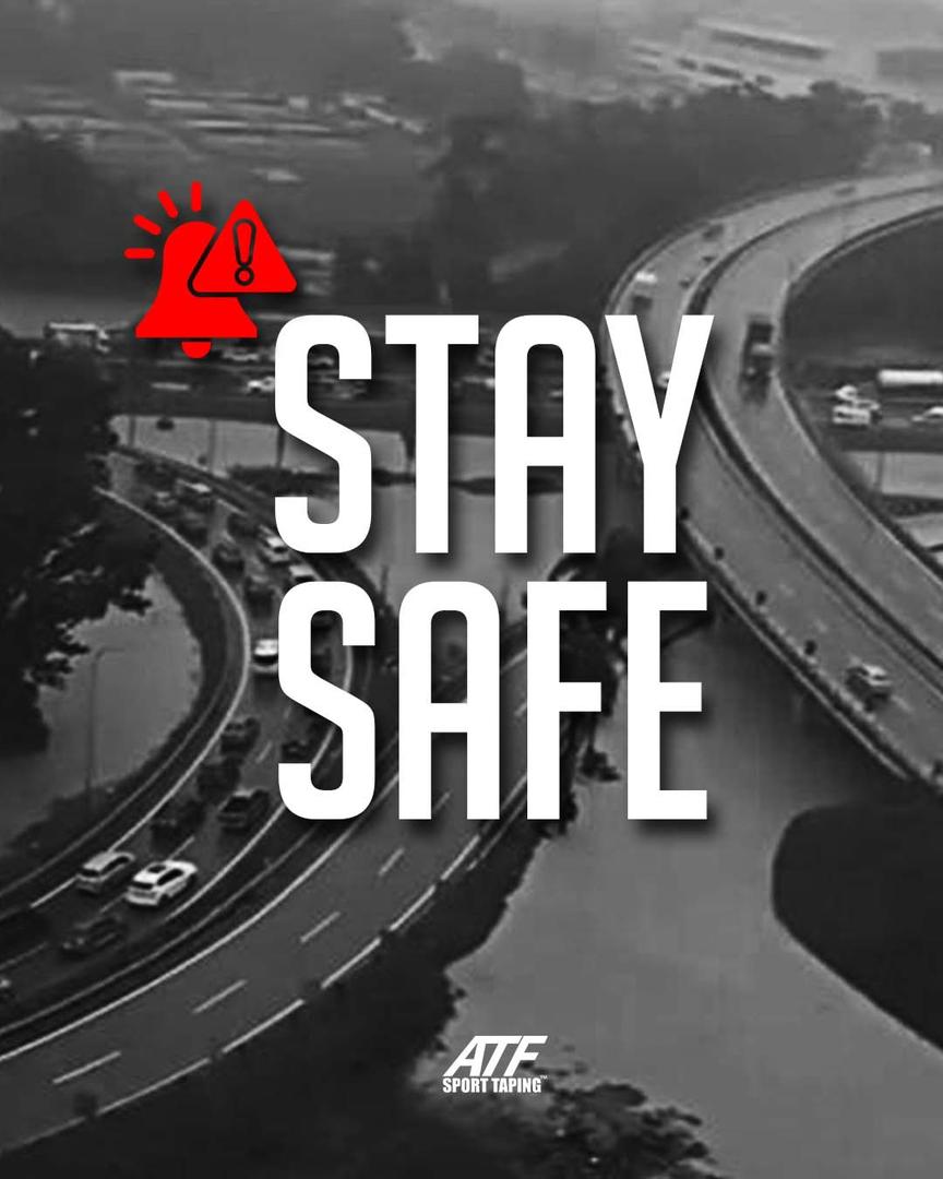 Stay safe, everyone.

With heavy rain and rising flood levels in several areas, please avoid high-risk routes and prioritize your safety on the road.

Take care and stay alert. ❤️

#ATFSportTaping #MalaysiaWeather #FloodAlert #StaySafeMalaysia #RoadSafety #SafetyFirst