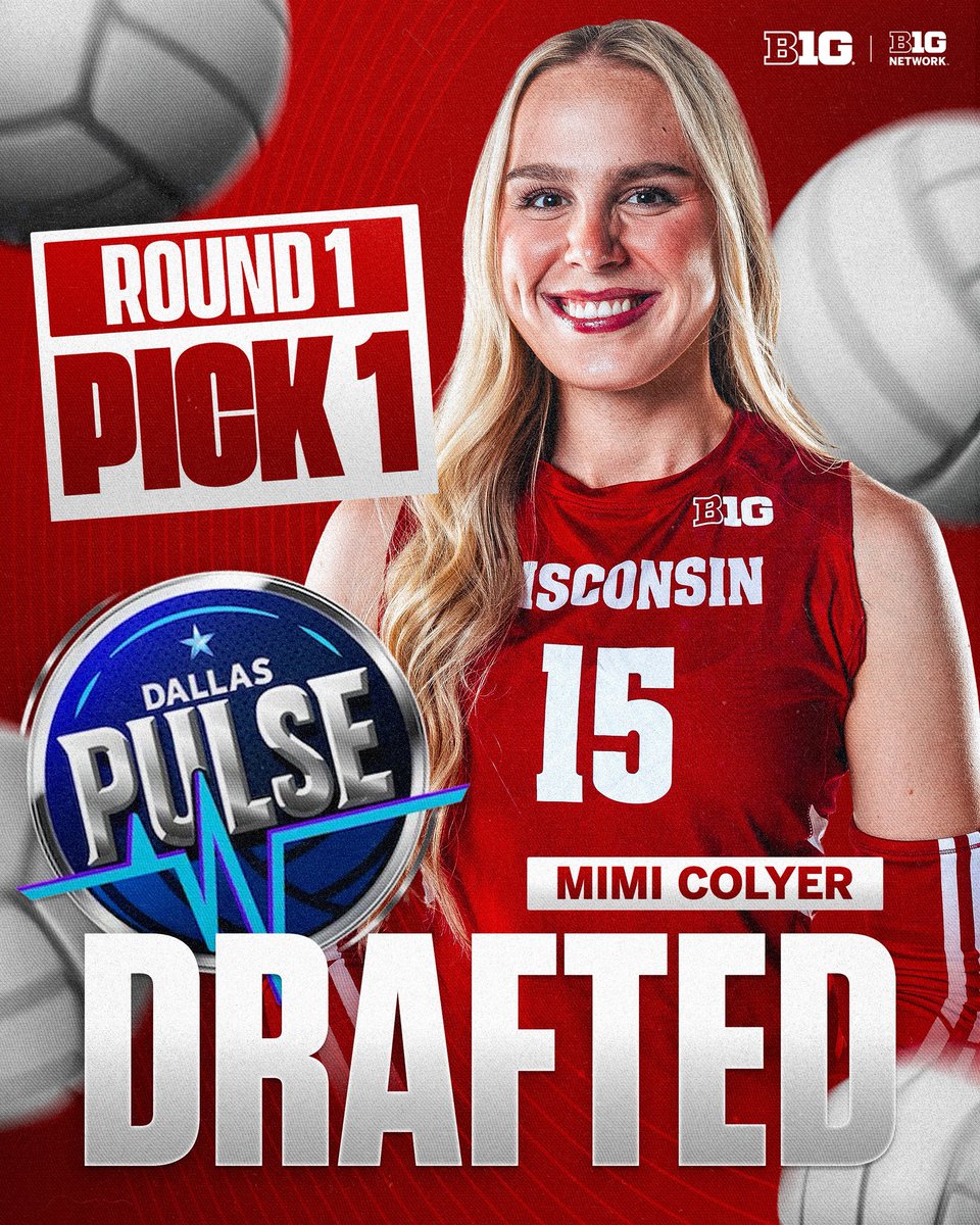 B1GVolleyball's tweet image. Mimi Colyer is headed to @dallaspulsevb 🙌

She’s the @mlvolley No. 1 overall draft pick ‼️